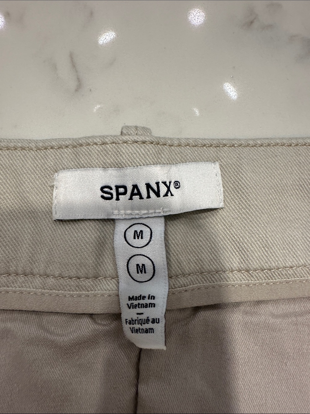 Spanx Supersmooth Wide-Leg Women’s Pants in Light Beige - Picture 4 of 8